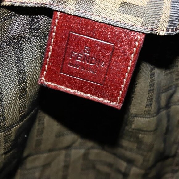 FENDI Zucca Canvas Boston Bag Brown Black Auth BA4042 - Picture 13 of 15